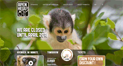 Desktop Screenshot of apenheul.com